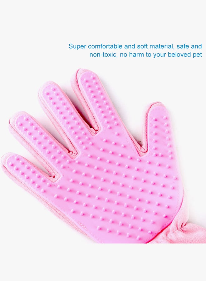 Generic Pet Grooming Glove Brush Deshedding With Enhanced Five Finger Design Right Hand Pink - Image 4