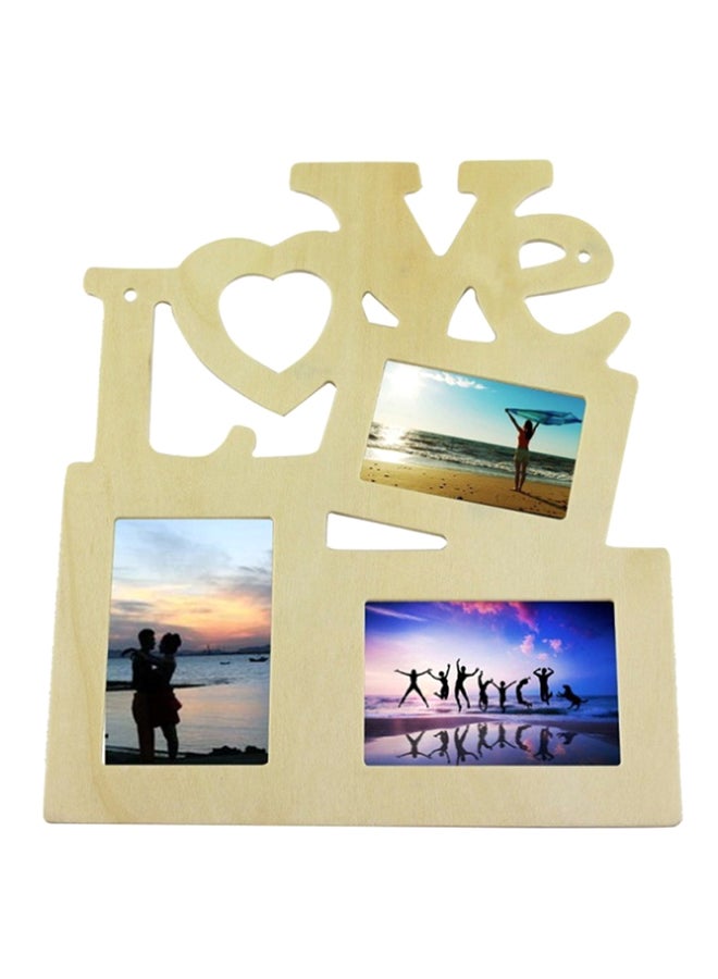 DIY 3 In 1 Love Family Photo Frame Brown  - Image 2