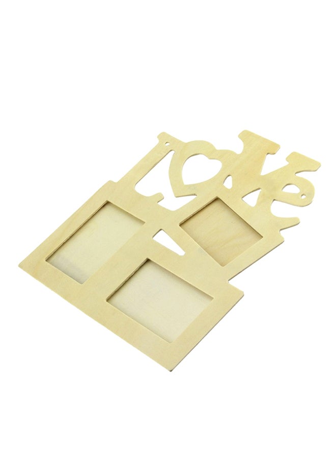 DIY 3 In 1 Love Family Photo Frame Brown  - Image 3