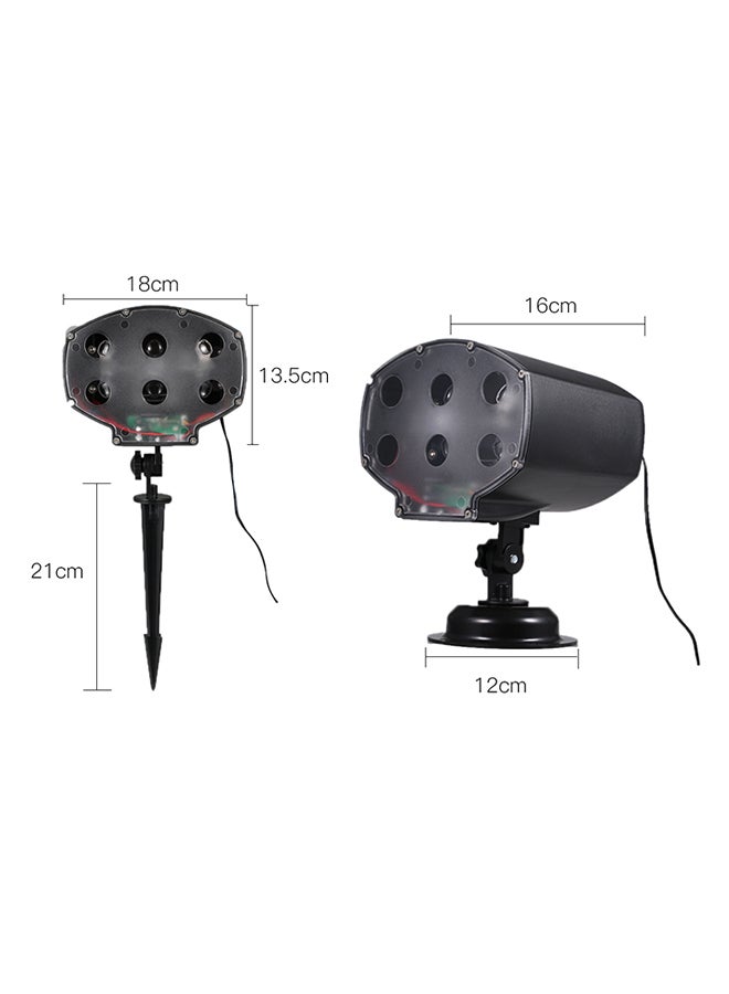 Generic - LED Snowfall Light Rotatable White Snowflake Projector Black 1.129kg - Image 1