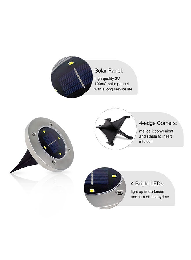 4-Piece LED Solar Light Lawn Lamp Blue 0.594kg - Image 4