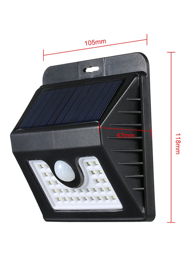LED Solar Power PIR Motion Sensor Black 0.2kg - Image 2