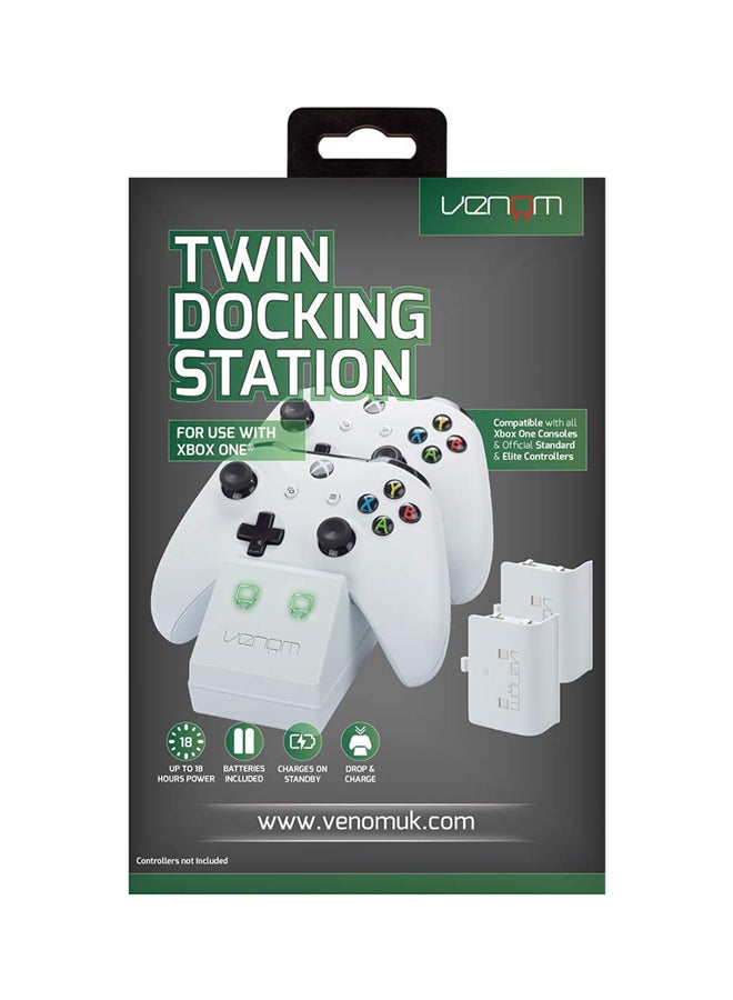 Venom Twin Docking Station for Xbox One with 2x Rechargeable Battery Pack - White - Image 5