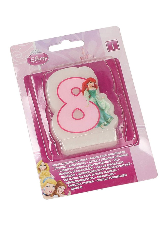 Procos - Princess Numeric 8 Candle - Image 1