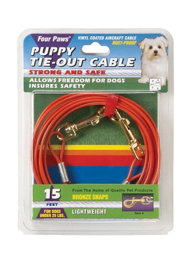 كابل لربط الجرو في الخارج برتقالي/ ذهبي 15قدم