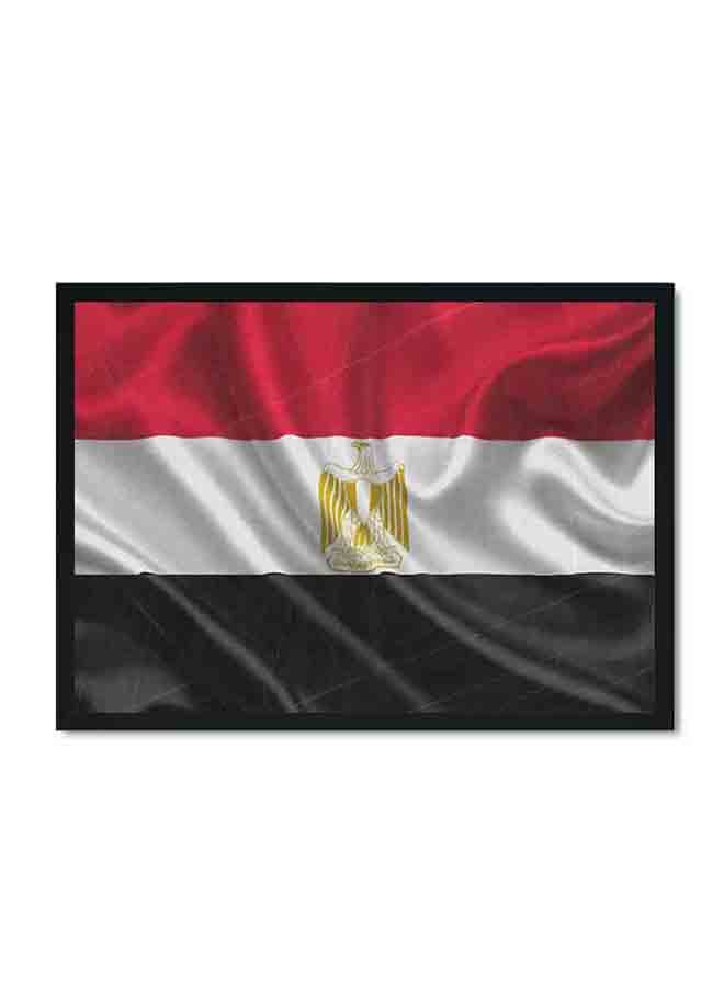 LOWHA Egyptian  Flag Poster With Wood Frame Multicolour 32 X 22 X 2centimeter  - Image 1