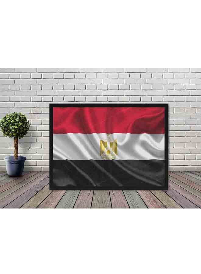 LOWHA Egyptian  Flag Poster With Wood Frame Multicolour 32 X 22 X 2centimeter  - Image 2