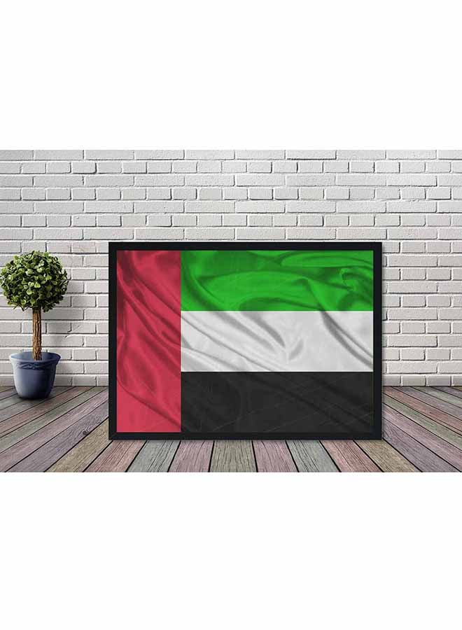 LOWHA UAE Flag Poster With Wood Frame Multicolour 32 X 22 X 2cm - Image 2