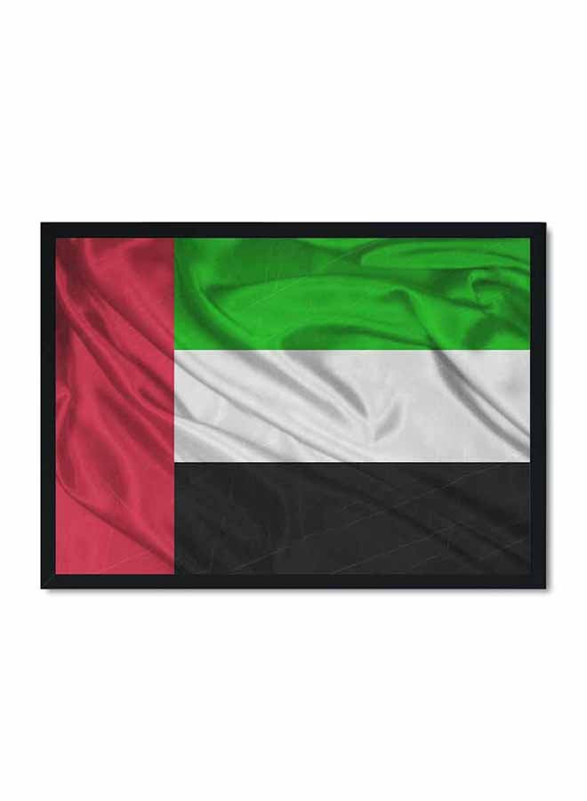 LOWHA UAE Flag Poster With Wood Frame Multicolour 32 X 22 X 2cm - Image 1