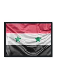 لوحة ملصق جداري مطبوع عليه صورة علم سوريا مزين بإطار خشبي متعدد الألوان 32 X 22 X 2Ø³Ù†ØªÙŠÙ…ØªØ±  - Image 1