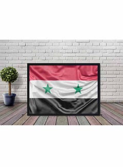 لوحة ملصق جداري مطبوع عليه صورة علم سوريا مزين بإطار خشبي متعدد الألوان 32 X 22 X 2Ø³Ù†ØªÙŠÙ…ØªØ±  - Image 2