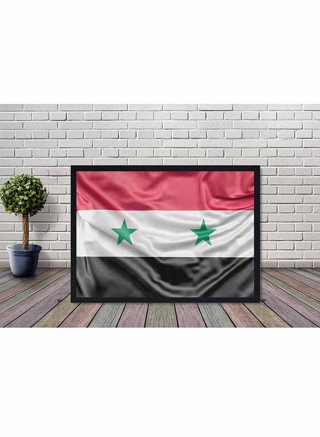 LOWHA Syria Flag Poster With Wood Frame Multicolour 32 X 22 X 2centimeter - Image 2