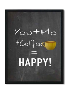 لوحة ملصق جداري لعبارة You + Me + Coffee مزين بإطار أسود 32 X 22 X 2Ø³Ù†ØªÙŠÙ…ØªØ±  - Image 1