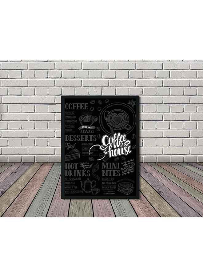 LOWHA Coffee House Wooden Frame Poster Black 32 X 22 X 2centimeter  - Image 2