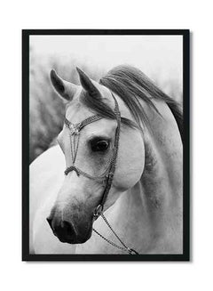 LOWHA Horse Wall Art Poster Black/White 32 X 22 X 2centimeter  - Image 1