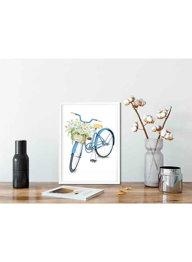 LOWHA Cycle Painting With Wooden Frame Multicolour 32 X 22 X 2centimeter - Image 2