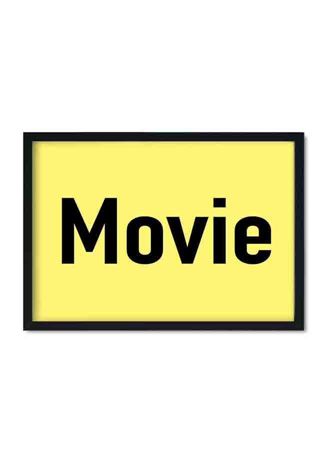 لوحة ملصق جداري لفيلم سينمائي مزين بإطار خشبي متعدد الألوان 32 X 22 X 2سم - Image 1