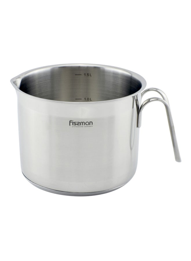 Fissman Stainless Steel Milk Pot 14x11cm Silver 1.5Liters  - Image 1