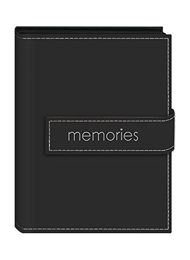 ألبومات صور بايونير ألبوم صور مكون من 36 جيباً ومزود بشريط مطرز عليه كلمة "Memories" أسود 8.25X0.75X6.125بوصة 