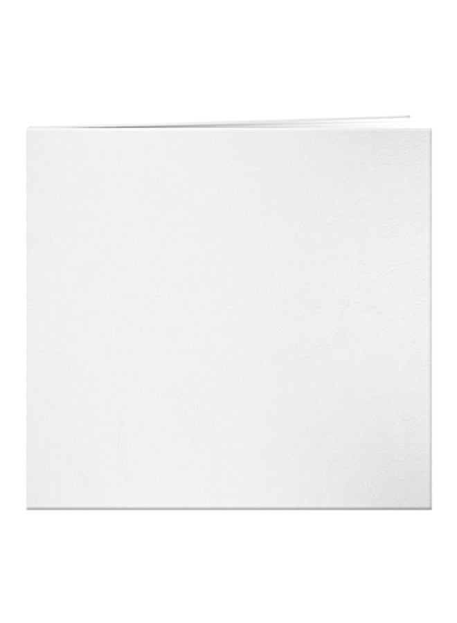 ألبومات صور بايونير - دفتر ذكريات بغلاف مشدود من الجلد أبيض 12.38x1.125x13.25بوصة - Image 1