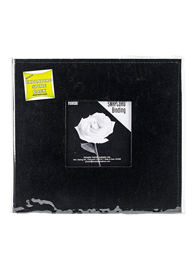 Snapload Sewn Leatherette Frame Cover Memory Book Black 8.75x9.5x1.13inch