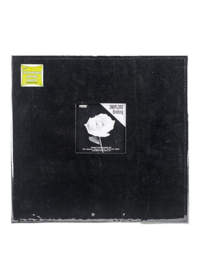 Pioneer Photo Albums Snapload Sewn Leatherette Frame Cover Memory Book Black 12.5x13.13x1.13inch