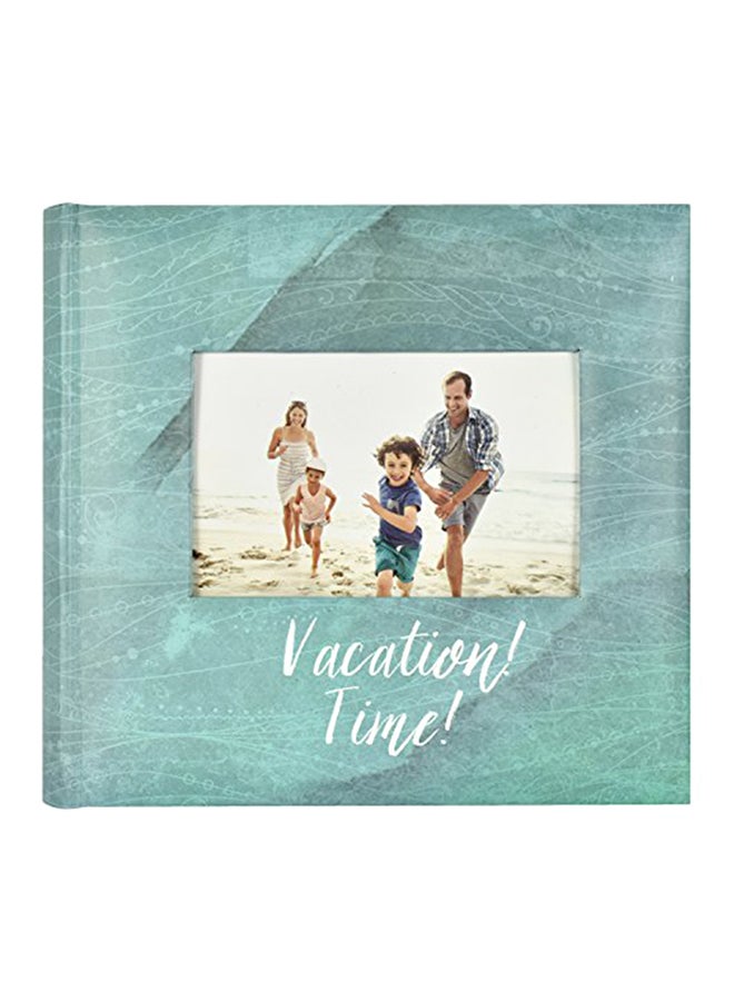 أم سي أس ألبوم صور للسفر مكتوب عليه عبارة «Vacation Time» أزرق  - Image 1