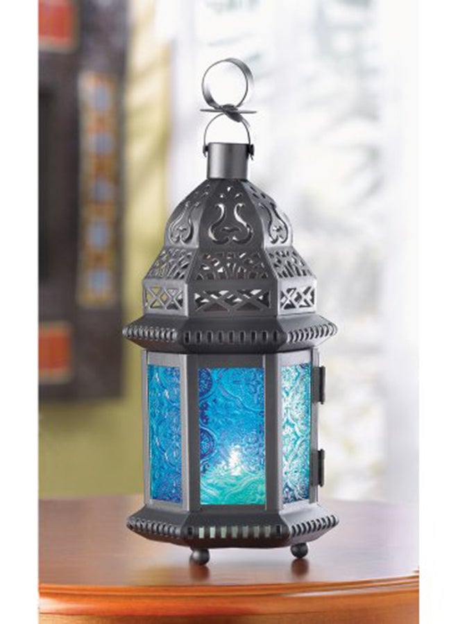 جاليري أوف لايت فانوس مغربي أسود/أزرق 8.25x4.5x3.75بوصة  - Image 2