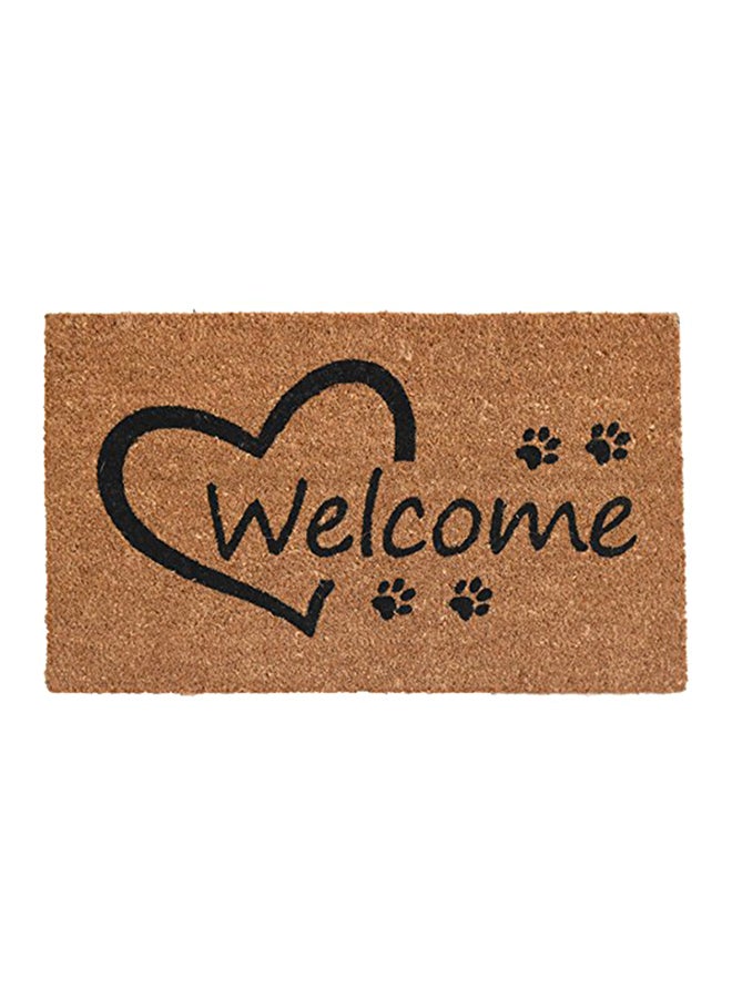 Calloway Mills - Open Heart Paws Doormat Natural/Black 0.6x29x17inch - Image 1
