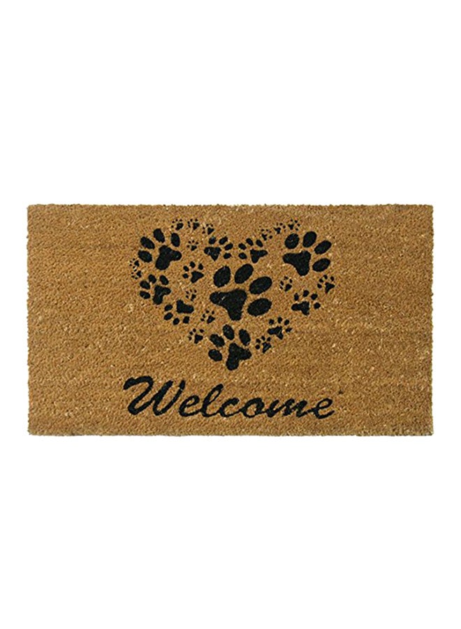 رابر-كال بساط مزين بمخالب على شكل قلب مكتوب عليه عبارة «Welcome» أسود/بني 0.625X30X18بوصة - Image 1