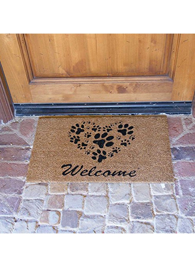 رابر-كال بساط مزين بمخالب على شكل قلب مكتوب عليه عبارة «Welcome» أسود/بني 0.625X30X18بوصة - Image 2