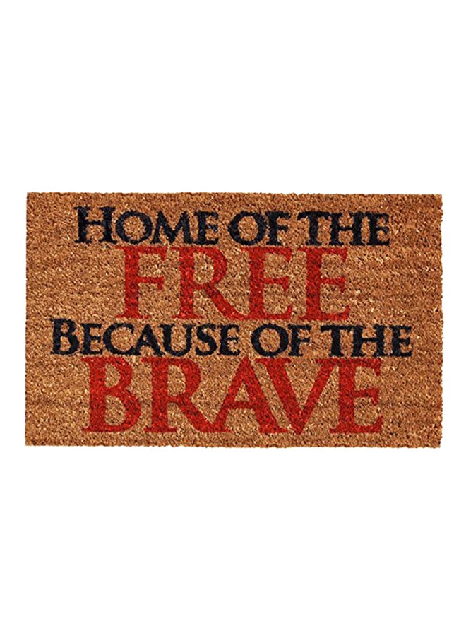 Home Of The Free Doormat Brown/Black 0.6x17x29inch