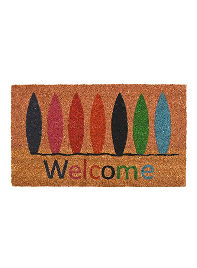 Surfboard Welcome Doormat Multicolour 0.6x17x29inch