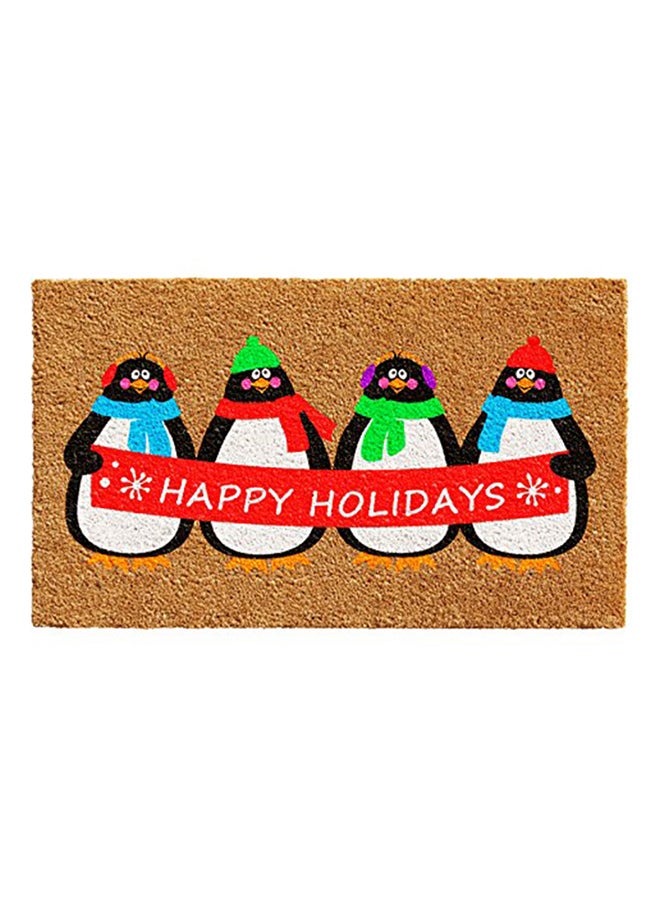 Calloway Mills - Holiday Penguins Doormat Multicolour 0.6x29x17inch - Image 1