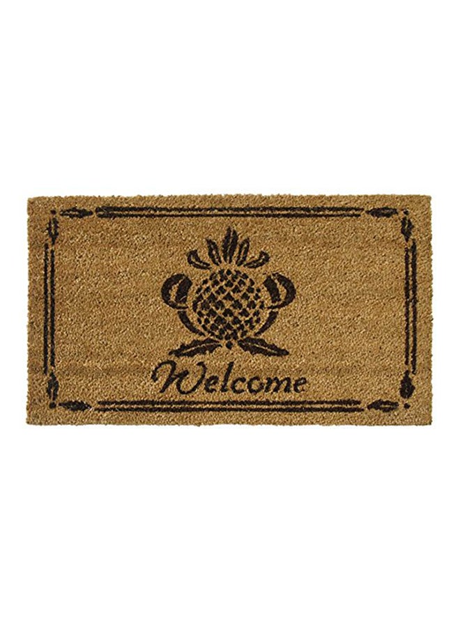Rubber-Cal Pineapple Welcome Mat Brown/Black 0.63x30x18inch - Image 1