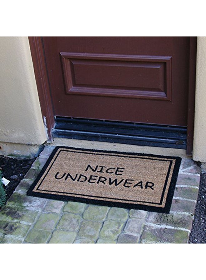 Rubber-Cal - Nice Underwear Printed Doormat Black/Brown 0.63x30x18inch - Image 1