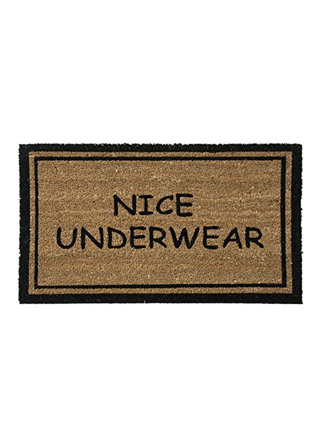 Rubber-Cal - Nice Underwear Printed Doormat Black/Brown 0.63x30x18inch - Image 1
