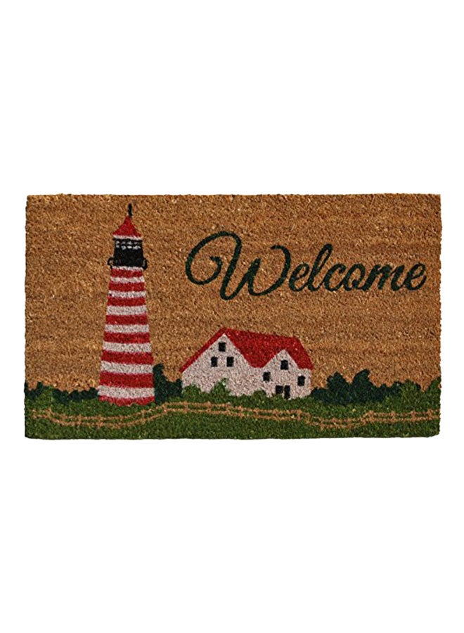 ممسحة أرجل بتصميم ميناء ومطبوع عليها كلمة «Welcome» متعدد الألوان 0.6X17X29بوصة