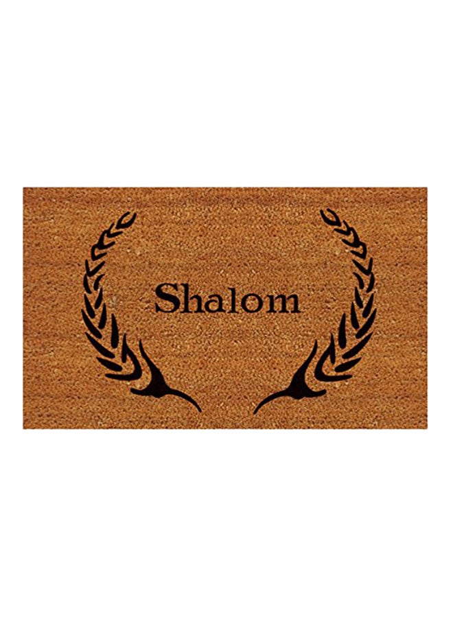 كالواي ميلز ممسحة أرجل مطبوع عليها كلمة «Shalom» أسود/بني 0.6x36x24بوصة  - Image 1