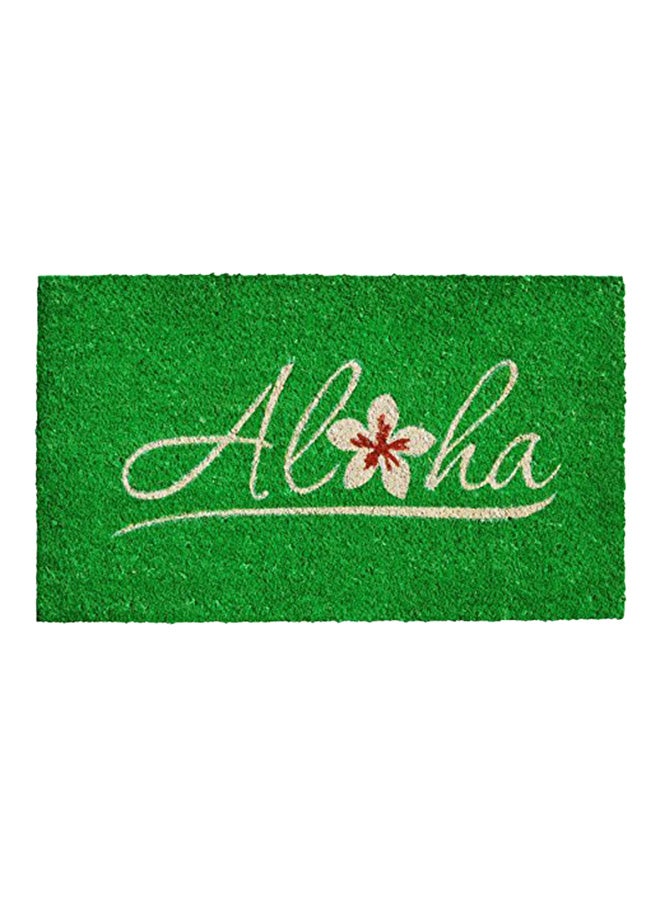 كالواي ميلز ممسحة أقدام مطبوعة بكلمة ’Aloha’ أخضر 0.6x17x29بوصة 