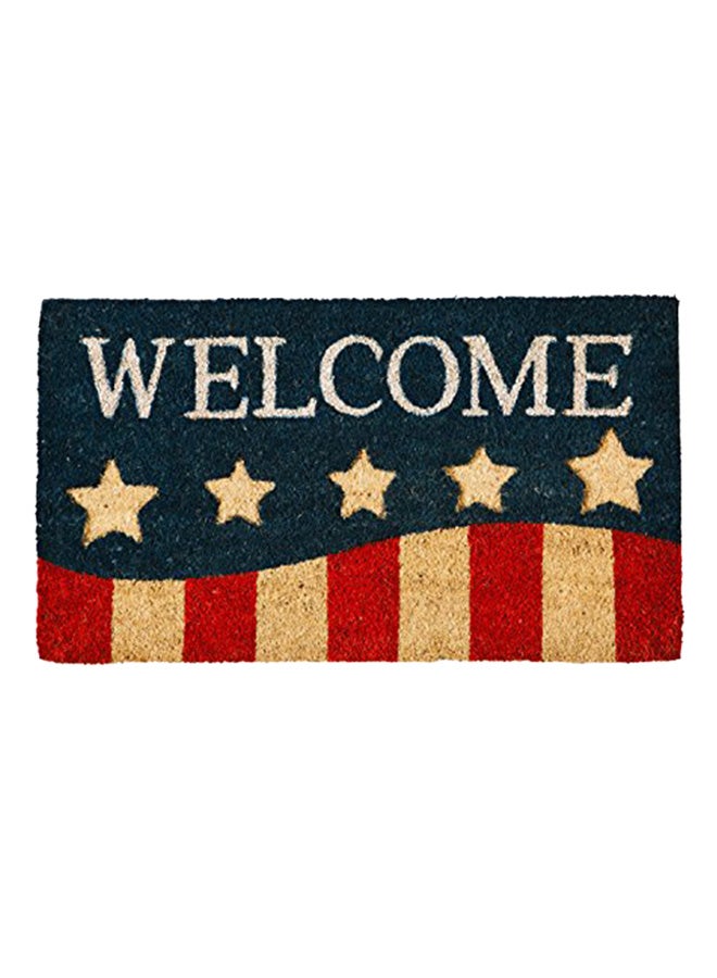 Evergreen Flag Patriotic Stripes Coir Mat Multicolour 0.56X28X16inch - Image 1