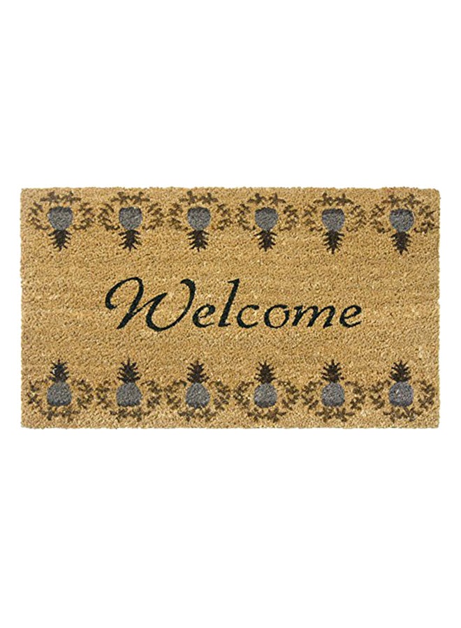 Rubber-Cal Tropical Pineapple Welcome Printed Doormat Multicolour - Image 1