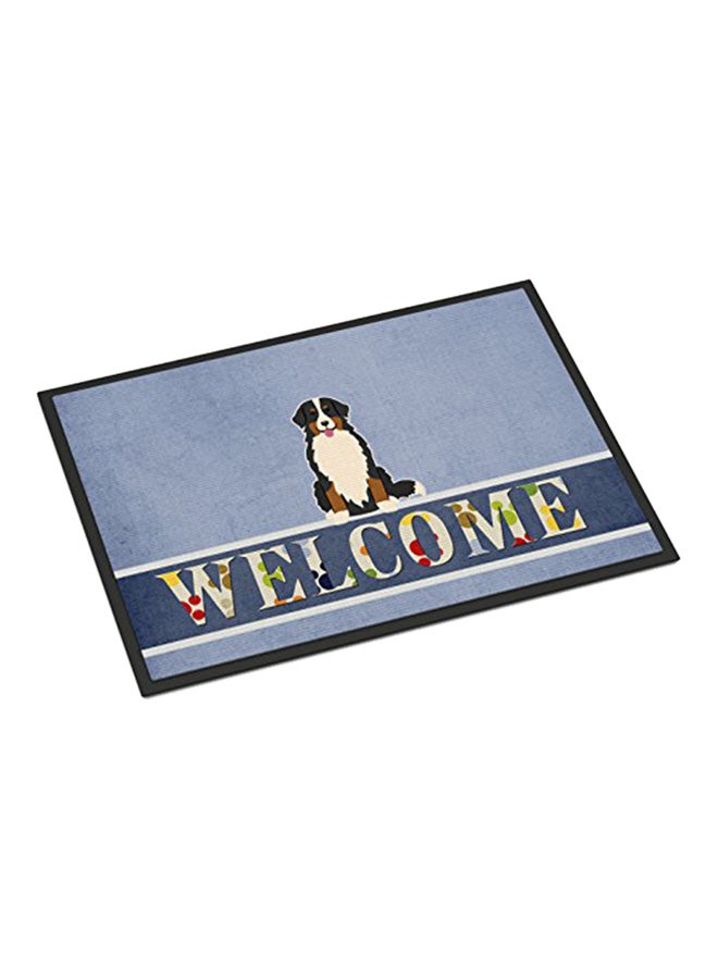 كارولينز تريجرس ممسحة أقدام مطبوع عليها صورة كلب جبال البيرينيه وكلمة «Welcome» متعدد الألوان 18x27x0.25بوصة 