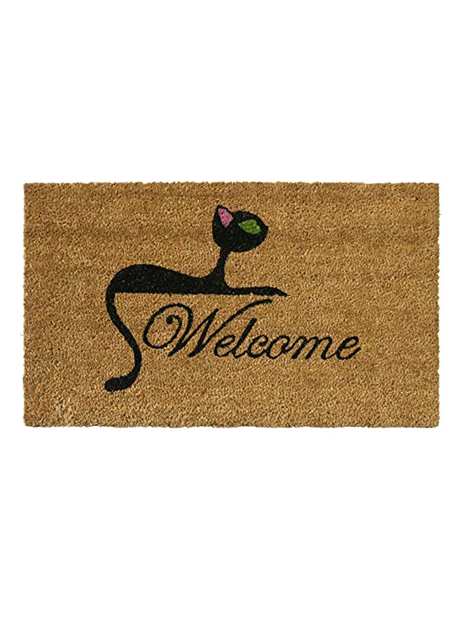 رابر-كال ممسحة أرجل مطبوع عليها قطة وكلمة «Welcome» متعدد الألوان 0.63x30x18بوصة - Image 1