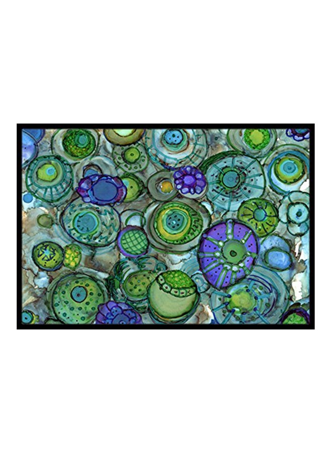 كارولينز تريجرس ممسحة أرجل مطبوع عليها بتصميم تجريدي أزرق 24x36x0.25بوصة 