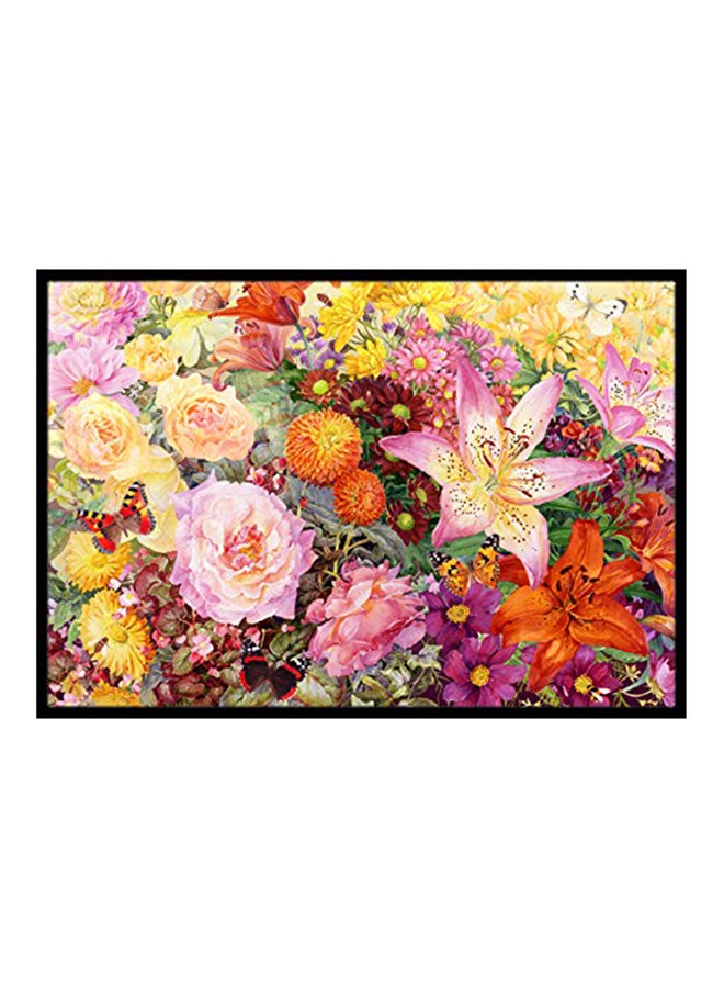 بساط مزين بنقشة زهور الخريف معد بواسطة آن سيرل متعدد الألوان 18x27x0.25بوصة