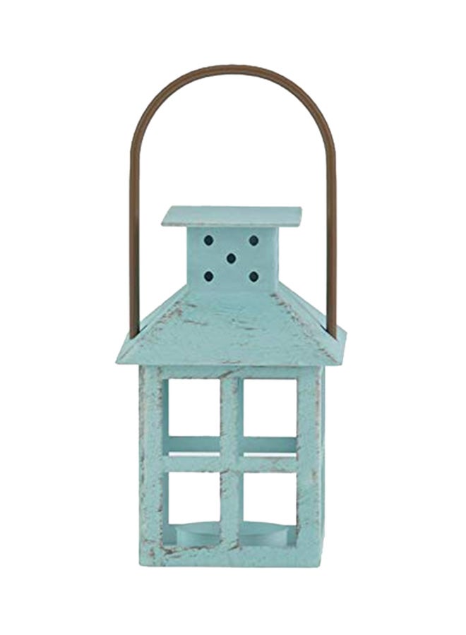 Kate Aspen Vintage Decorative Mini Metal Candle Lantern With Hook Blue 4.5x2.5x2.5inch  - Image 1
