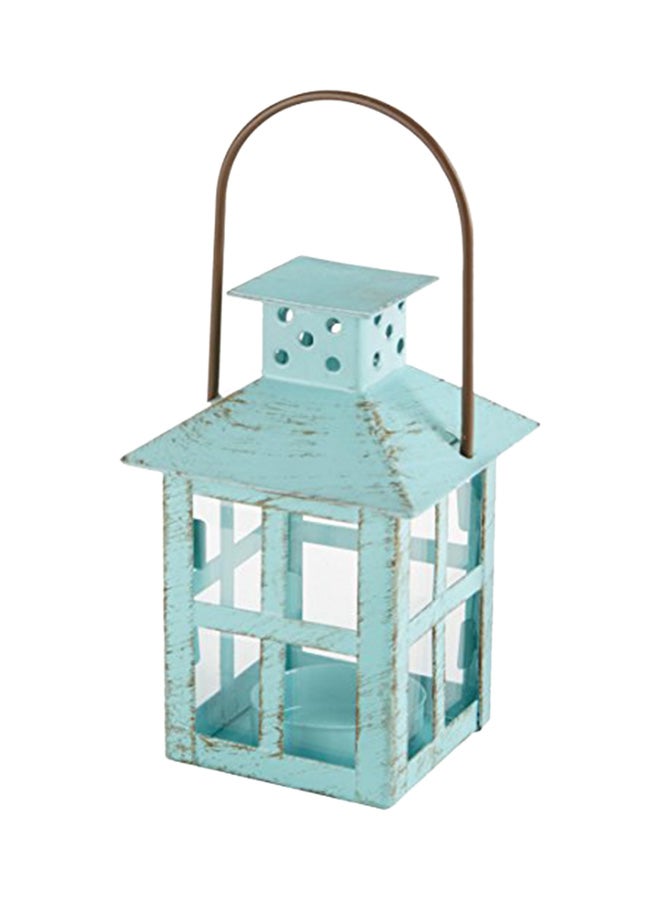 Kate Aspen Vintage Decorative Mini Metal Candle Lantern With Hook Blue 4.5x2.5x2.5inch  - Image 3