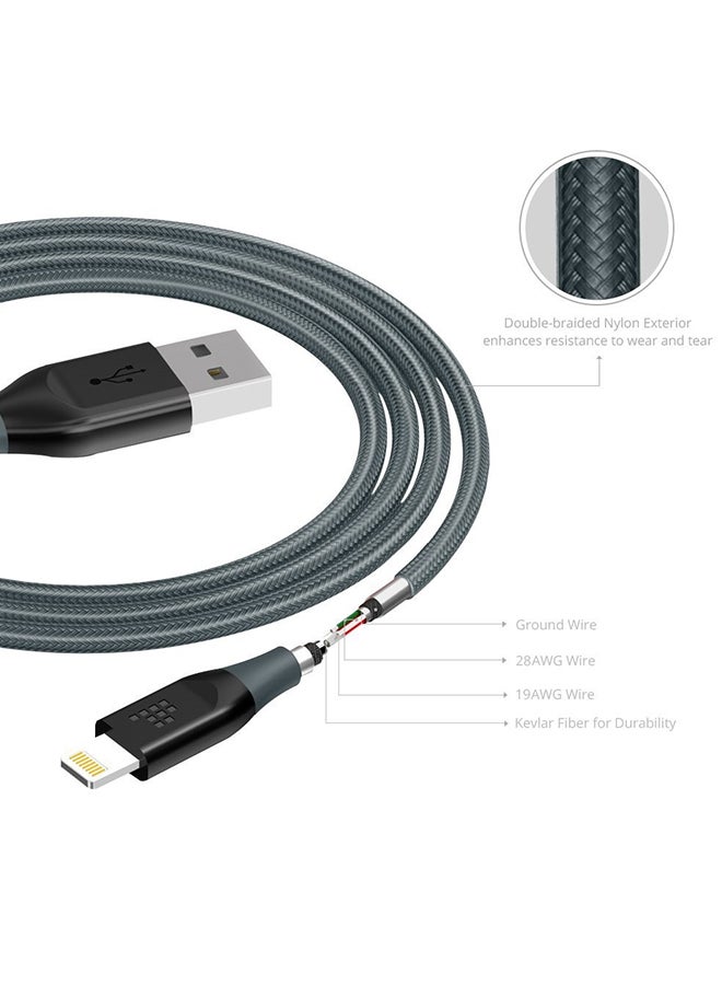 ترونسمارت بيزيكس كابل لايتننج USB رمادي  - Image 2