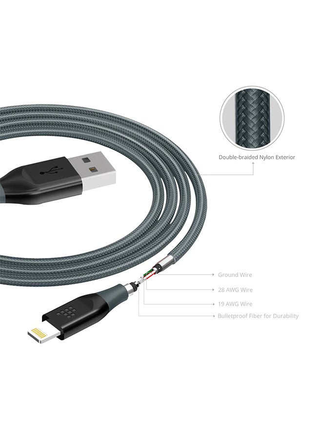 ترونسمارت بيزيكس كابل لايتننج USB رمادي  - Image 2
